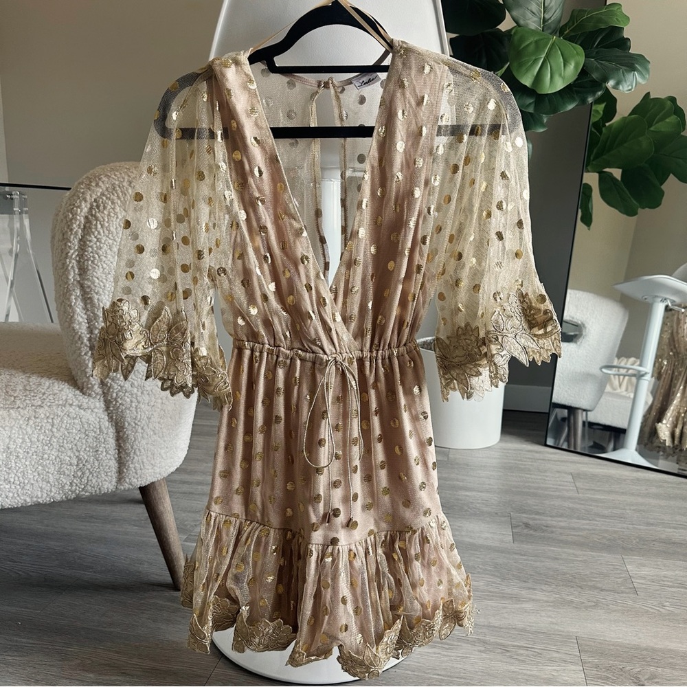 Selfie Leslie Gold Party Dress